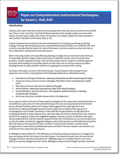 Comprehension Overview Sample Comprehension Overview Sample
